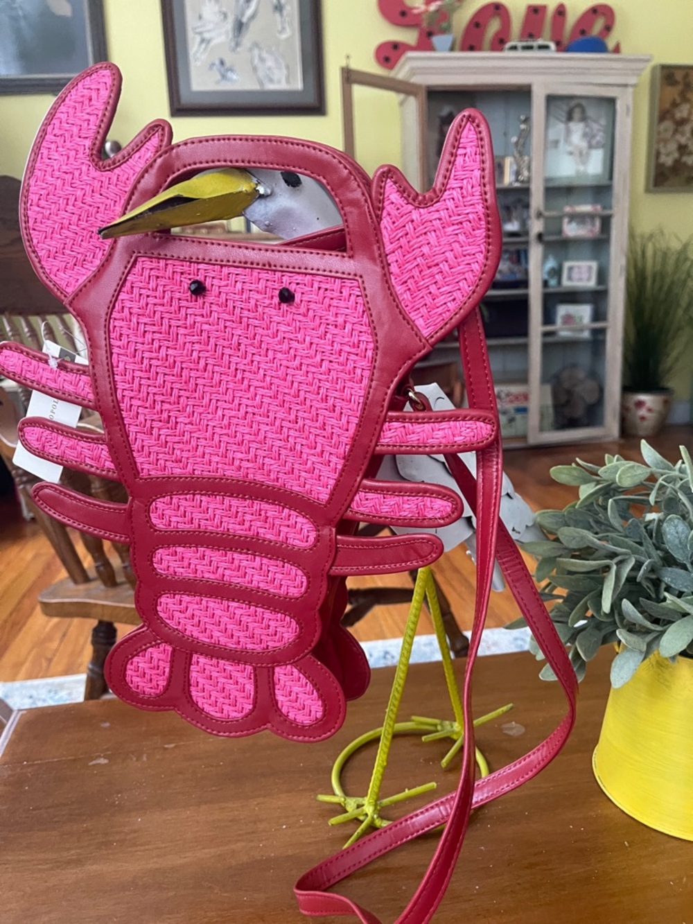 Maeve Hot Pink Lobster Crossbody Bag